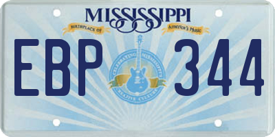 MS license plate EBP344