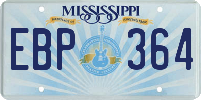 MS license plate EBP364