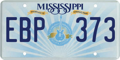 MS license plate EBP373