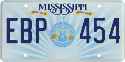 MS license plate EBP454