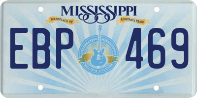 MS license plate EBP469