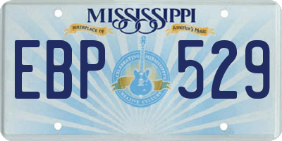 MS license plate EBP529