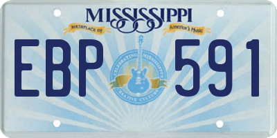 MS license plate EBP591