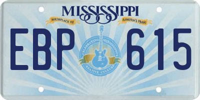 MS license plate EBP615