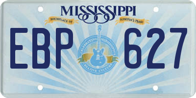 MS license plate EBP627