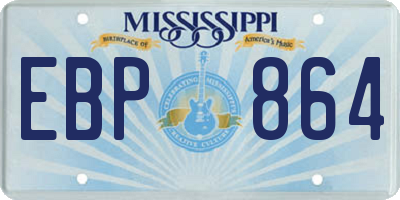 MS license plate EBP864