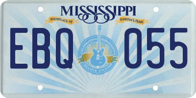 MS license plate EBQ055