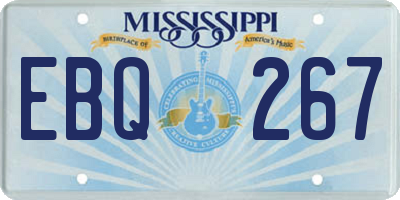 MS license plate EBQ267
