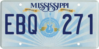MS license plate EBQ271