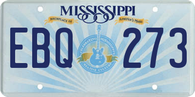 MS license plate EBQ273