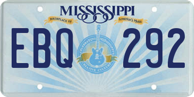 MS license plate EBQ292