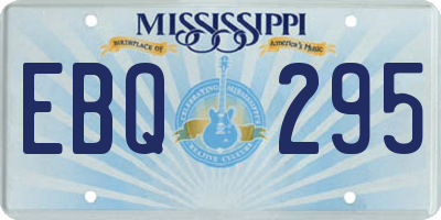 MS license plate EBQ295