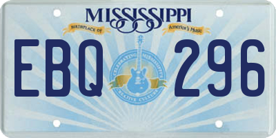 MS license plate EBQ296