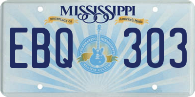 MS license plate EBQ303