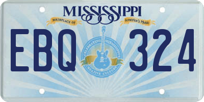 MS license plate EBQ324