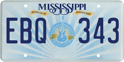 MS license plate EBQ343