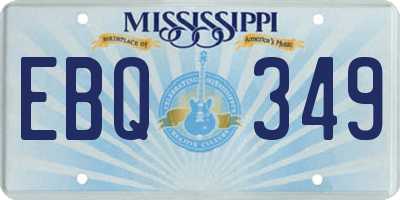 MS license plate EBQ349