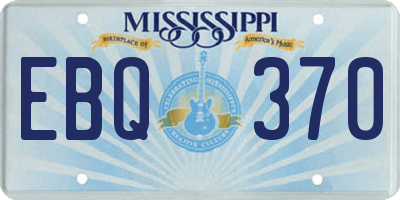 MS license plate EBQ370
