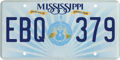 MS license plate EBQ379