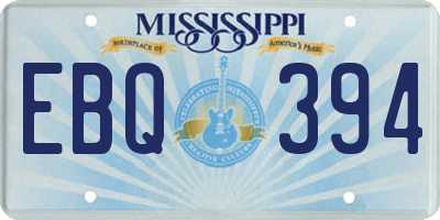MS license plate EBQ394