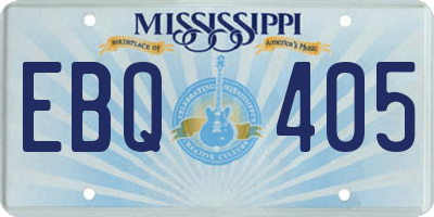 MS license plate EBQ405