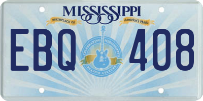 MS license plate EBQ408