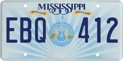 MS license plate EBQ412