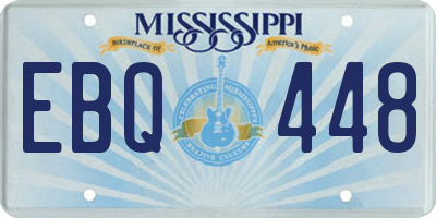 MS license plate EBQ448