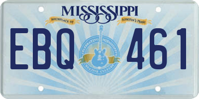 MS license plate EBQ461