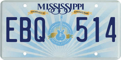 MS license plate EBQ514