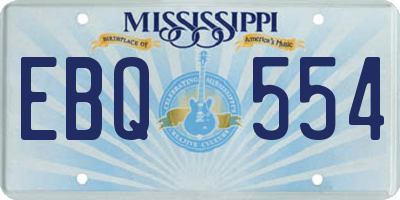 MS license plate EBQ554