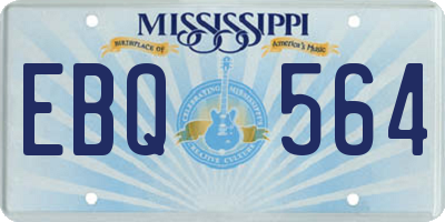 MS license plate EBQ564