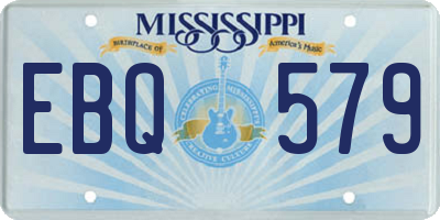 MS license plate EBQ579