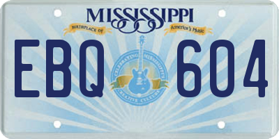 MS license plate EBQ604