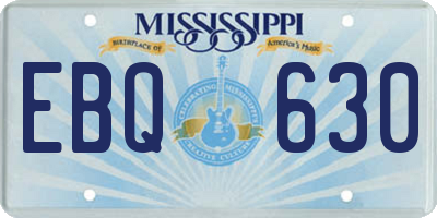 MS license plate EBQ630