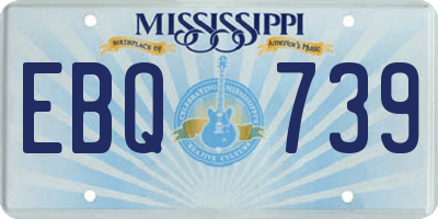 MS license plate EBQ739