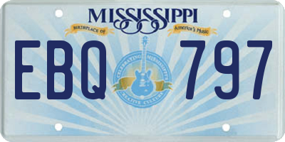MS license plate EBQ797