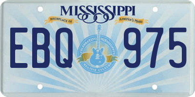MS license plate EBQ975