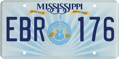 MS license plate EBR176