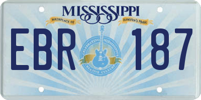 MS license plate EBR187