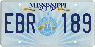 MS license plate EBR189