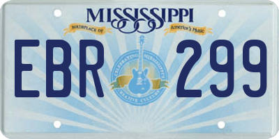 MS license plate EBR299