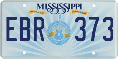 MS license plate EBR373