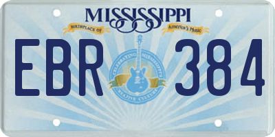 MS license plate EBR384