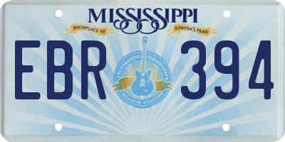 MS license plate EBR394