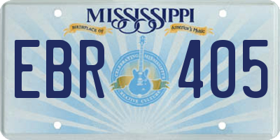 MS license plate EBR405