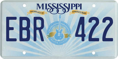 MS license plate EBR422