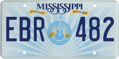 MS license plate EBR482