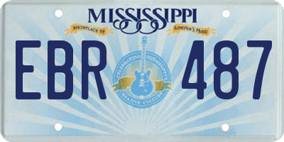 MS license plate EBR487