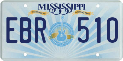 MS license plate EBR510